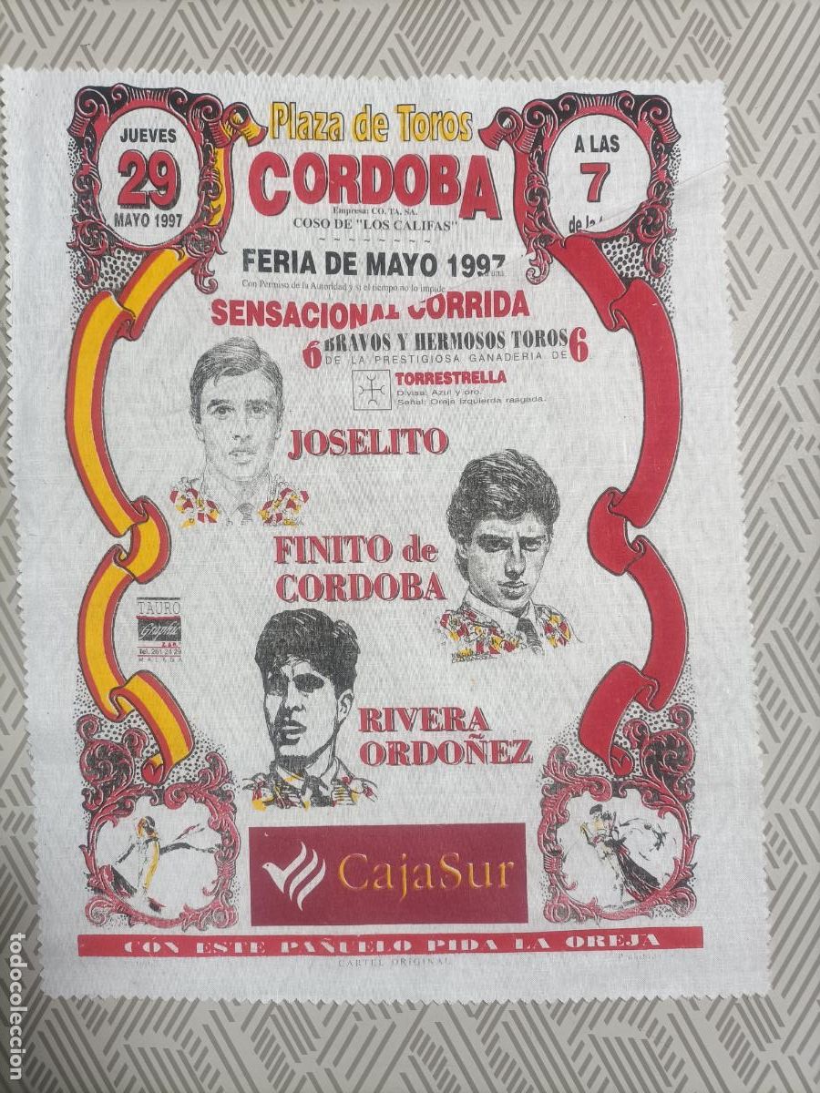 Sammeln von Plakaten: Pa&ntilde;oleta cartel plaza de toros de Cordoba 1997