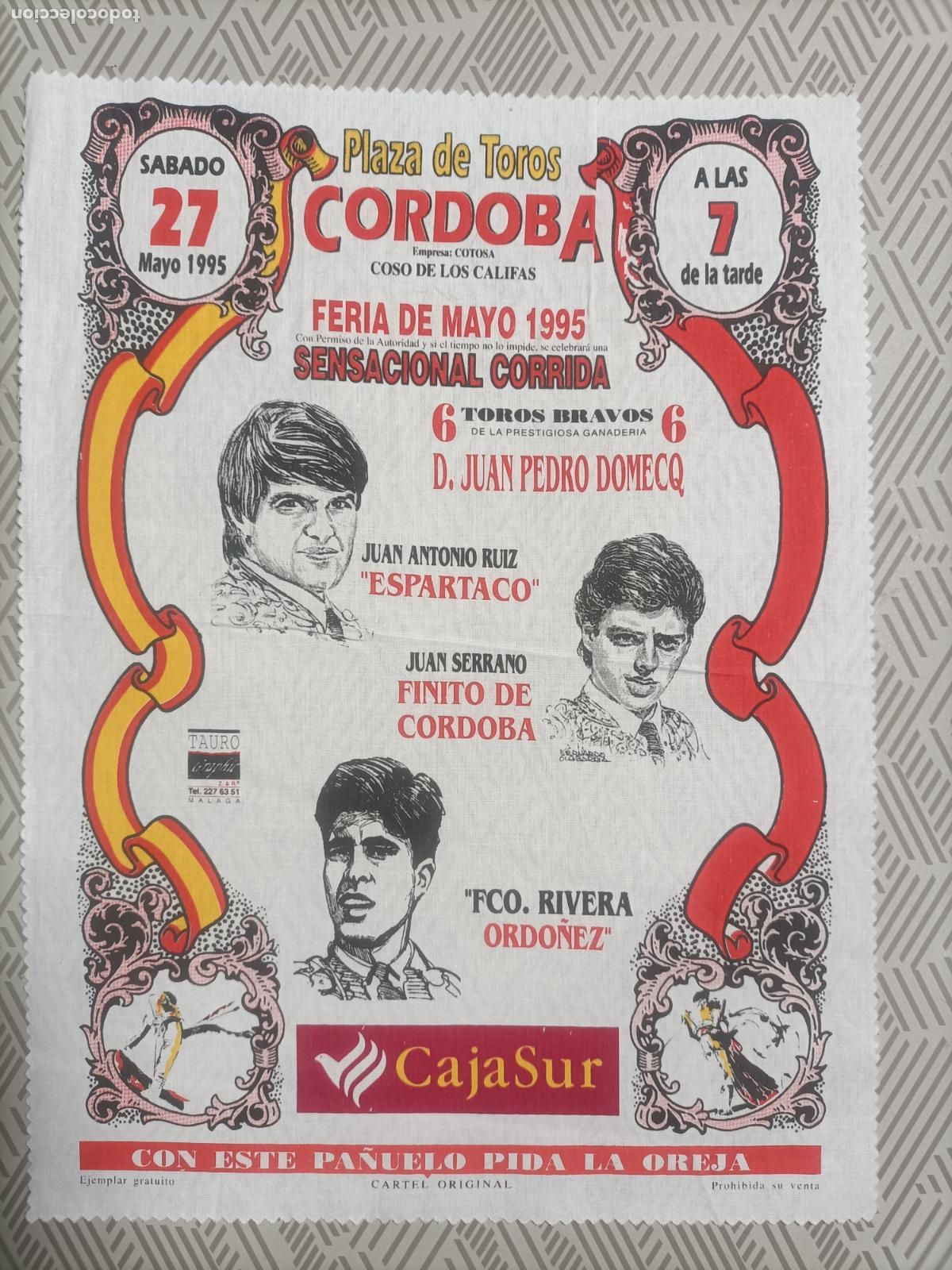 Sammeln von Plakaten: Pa&ntilde;oleta cartel plaza de toros de Cordoba 1995
