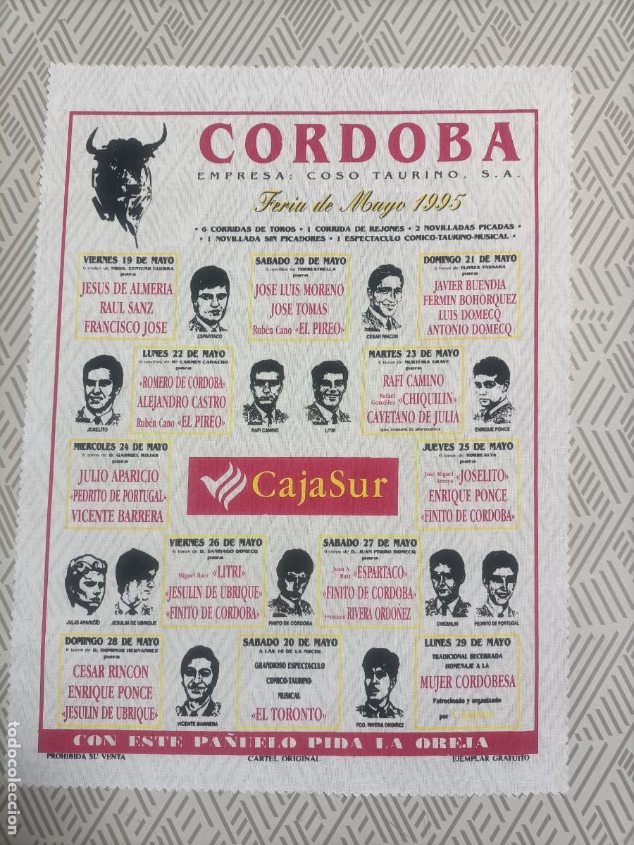 Sammeln von Plakaten: Pa&ntilde;oleta cartel plaza de toros de Cordoba 1995