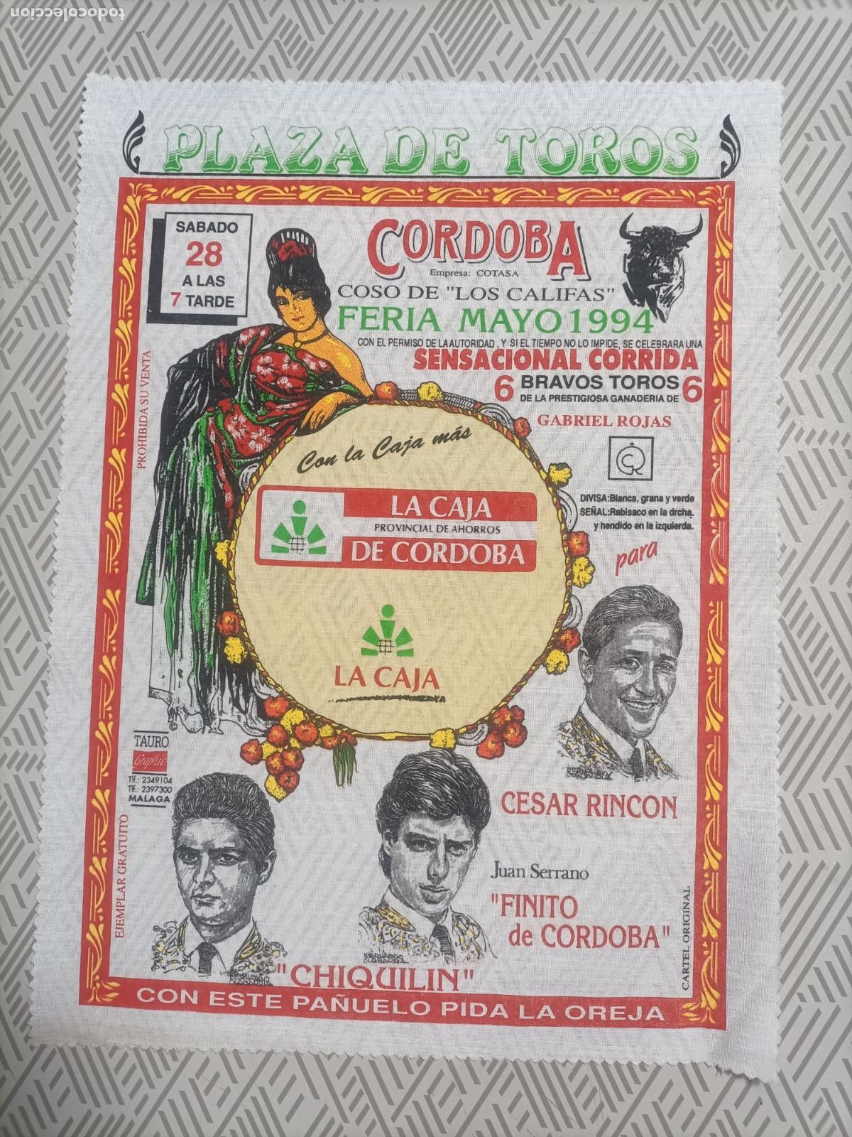 Sammeln von Plakaten: Pa&ntilde;oleta cartel plaza de toros de Cordoba 1994