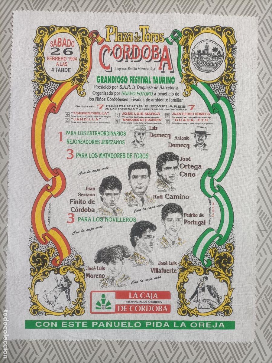 Sammeln von Plakaten: Pa&ntilde;oleta cartel plaza de toros de Cordoba 1994
