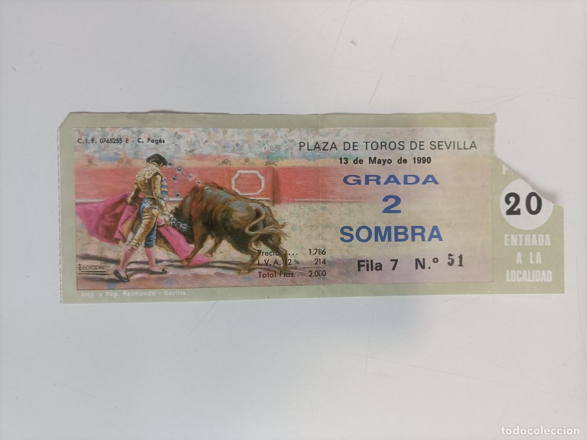 Sammeln von Plakaten: Entrada plaza de toros de Sevilla 1990