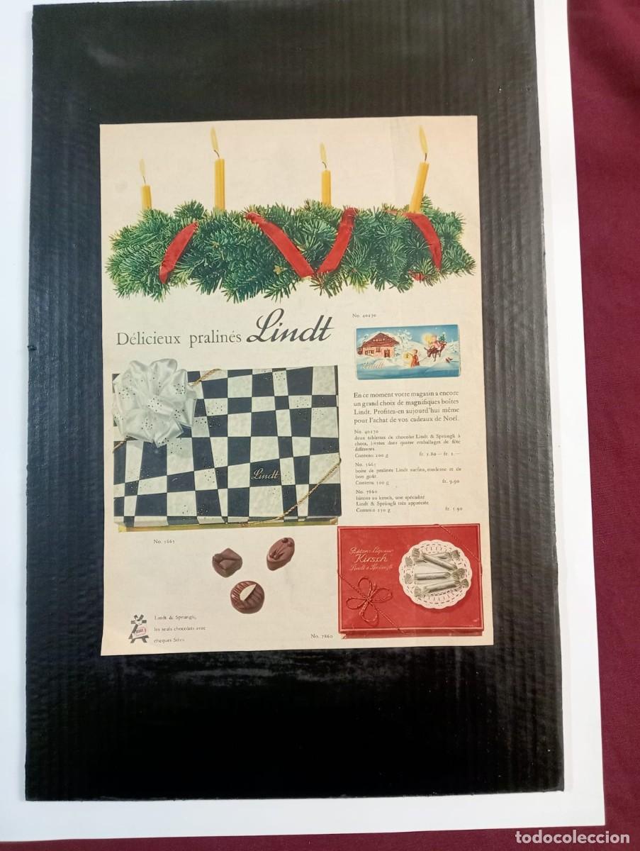 Poster collecting: PRALIN&Eacute;S LINDT & SPR&Uuml;NGLI - L&acute;ILLUSTR&Eacute; 1956 - ART&Iacute;CULO ORIGINAL / 35 x 25 Cm.