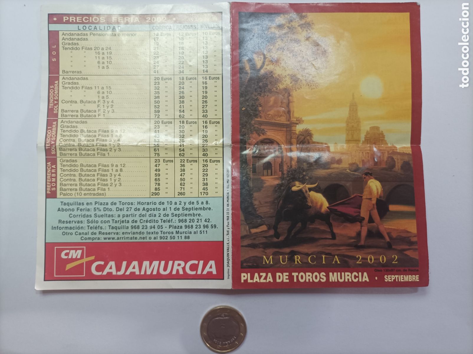 Coleccionismo de carteles: PROGRAMA FERIA TOROS MURCIA 2002. - Foto 1