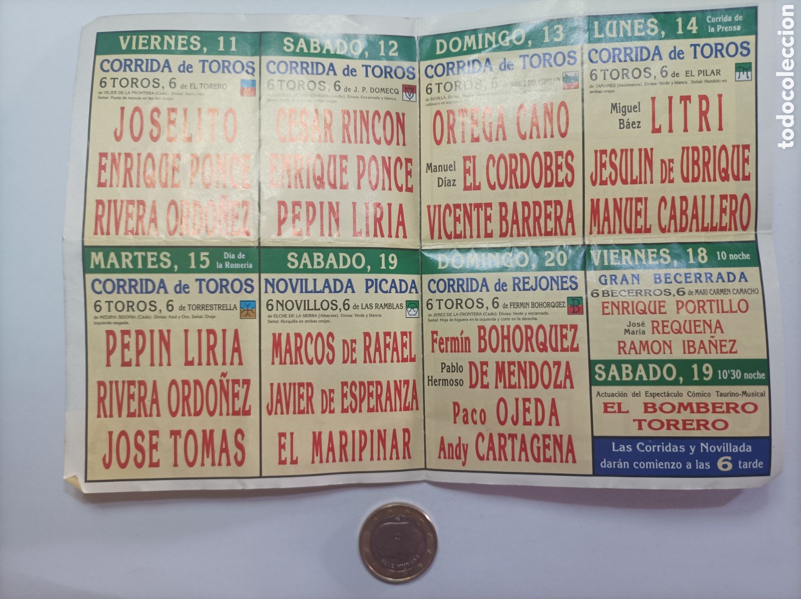 Coleccionismo de carteles: PROGRAMA FERIA TOROS MURCIA 1998. - Foto 2