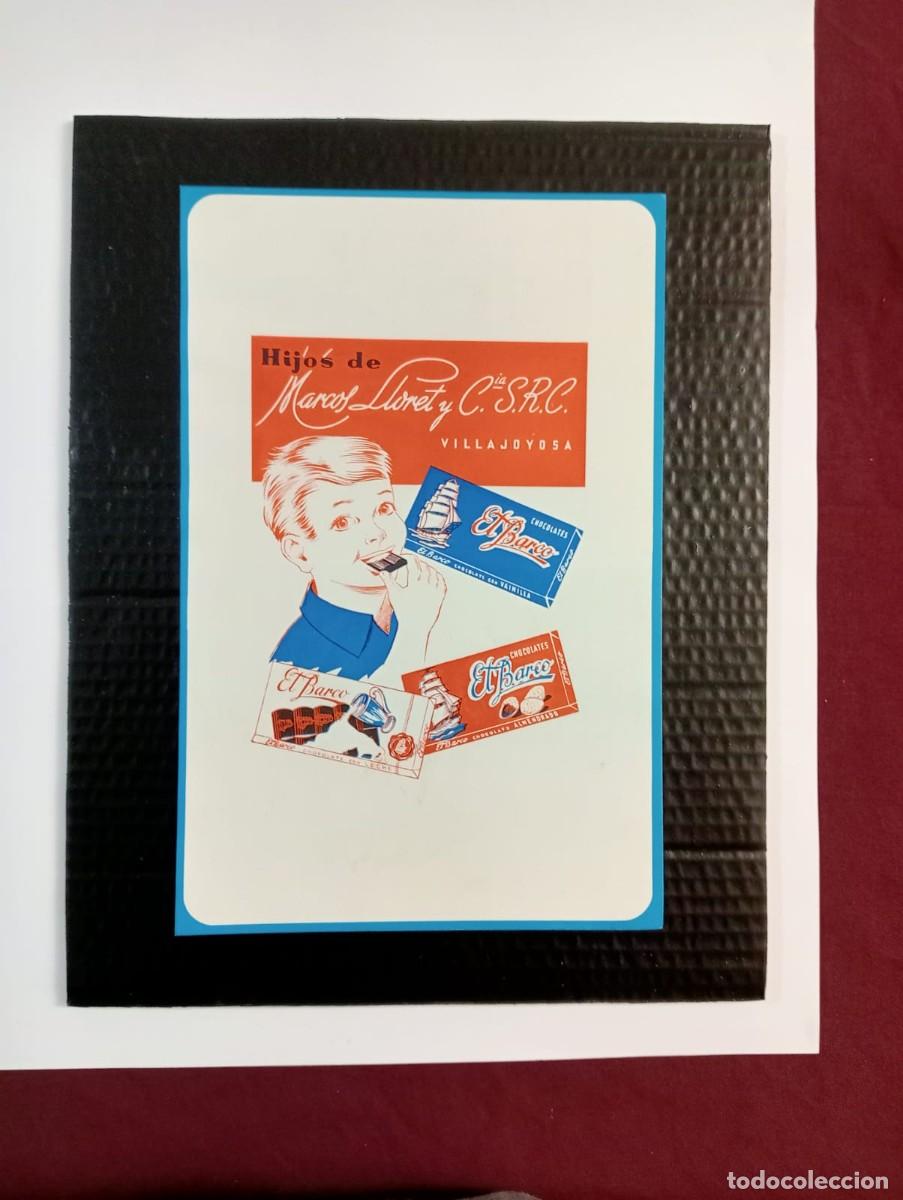 Collectionnisme d'affiches: CHOCOLATES EL BARCO - MARCOS LLORET - PUBLICIDAD ORIGINAL 1975 / 31,5 x 20,5 Cm. ANUARIO