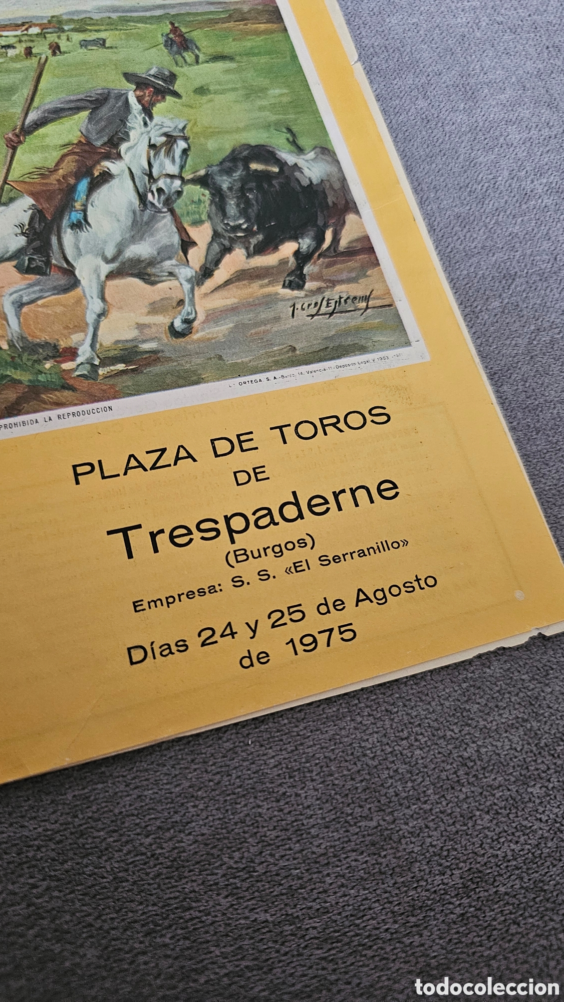 Coleccionismo de carteles: Programa Plaza de Toros TRESPADERNE 1975 - Foto 3