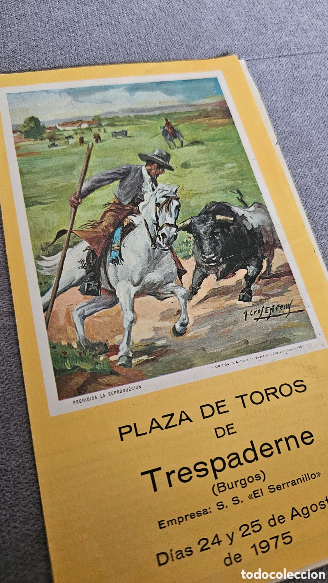 Coleccionismo de carteles: Programa Plaza de Toros TRESPADERNE 1975 - Foto 4