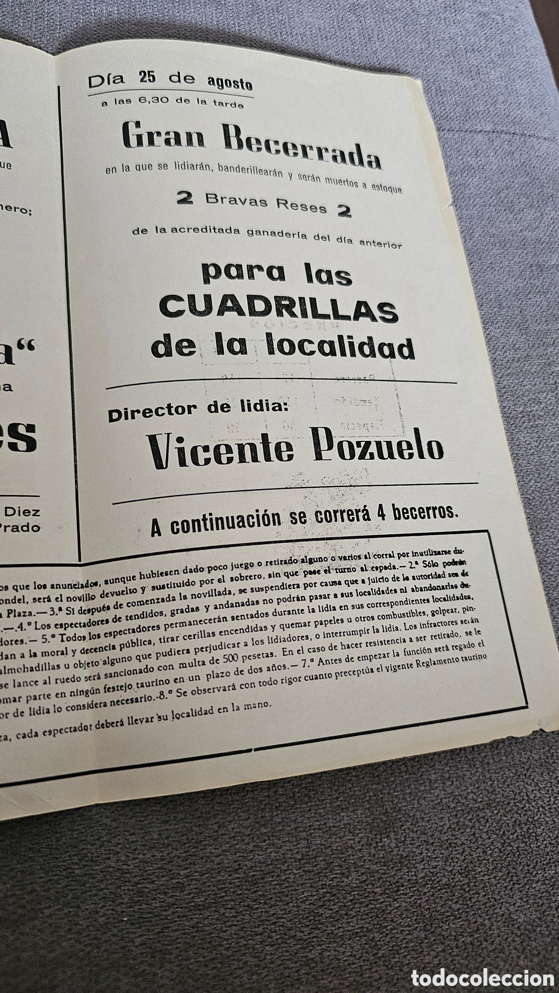 Coleccionismo de carteles: Programa Plaza de Toros TRESPADERNE 1975 - Foto 9