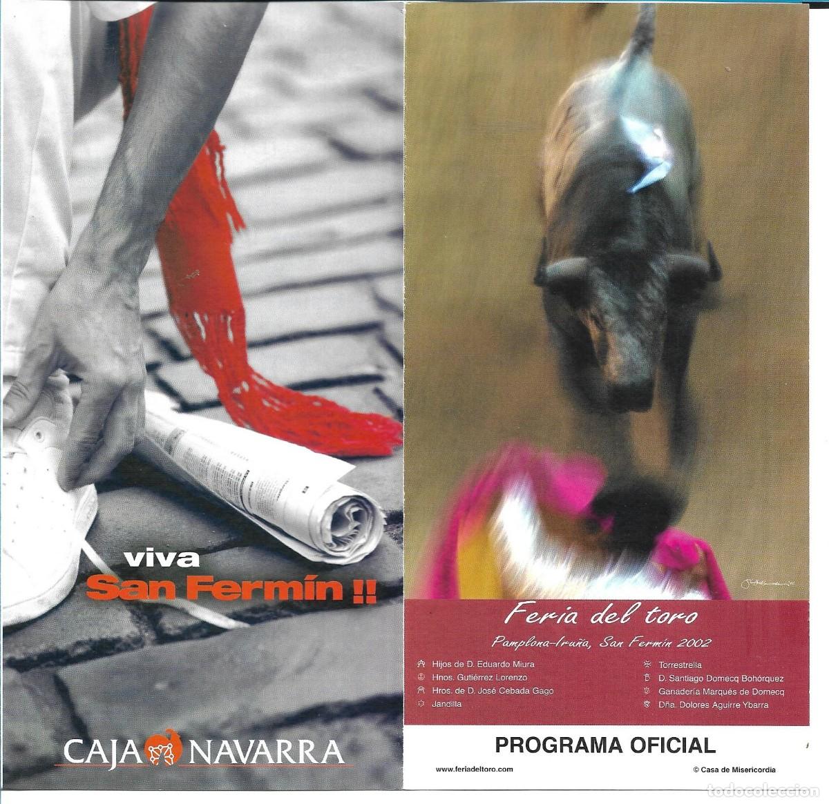 Coleccionismo de carteles: FERIA DEL TORO PAMPLONA - PROGRAMA OFICIAL - Foto 1