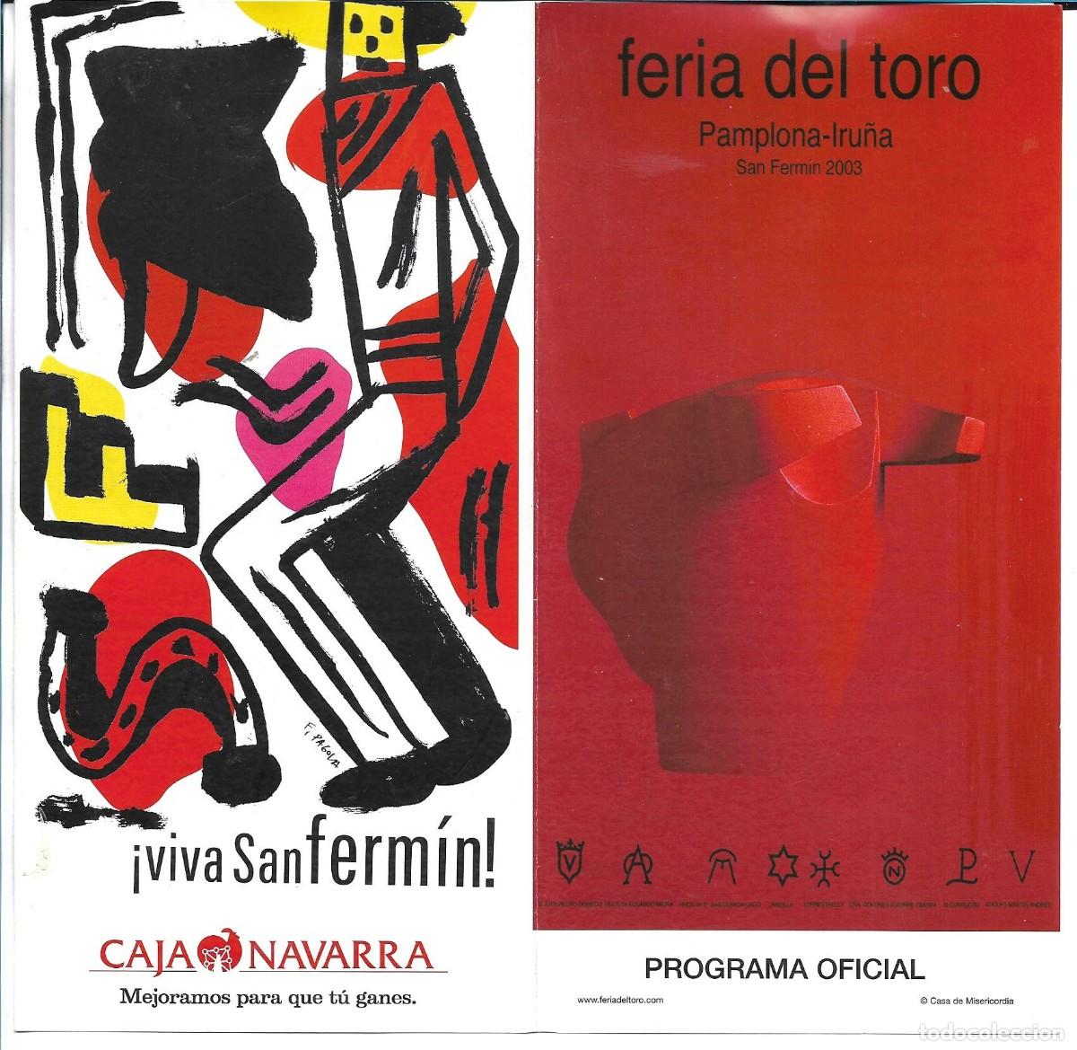Coleccionismo de carteles: FERIA DEL TORO PAMPLONA - PROGRAMA OFICIAL - Foto 1