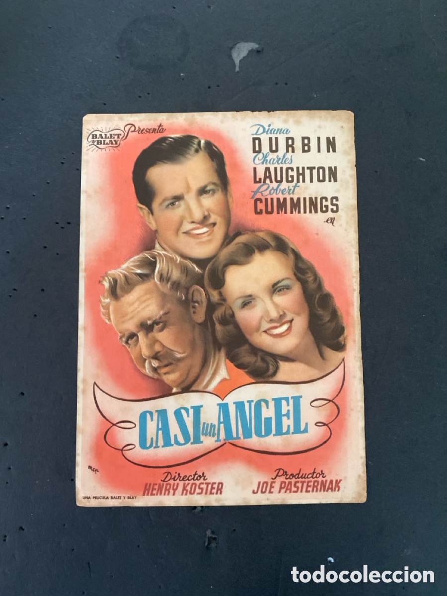 Coleccionismo de carteles: Programaci&oacute;n de cine Casi un &Aacute;ngel - Foto 1