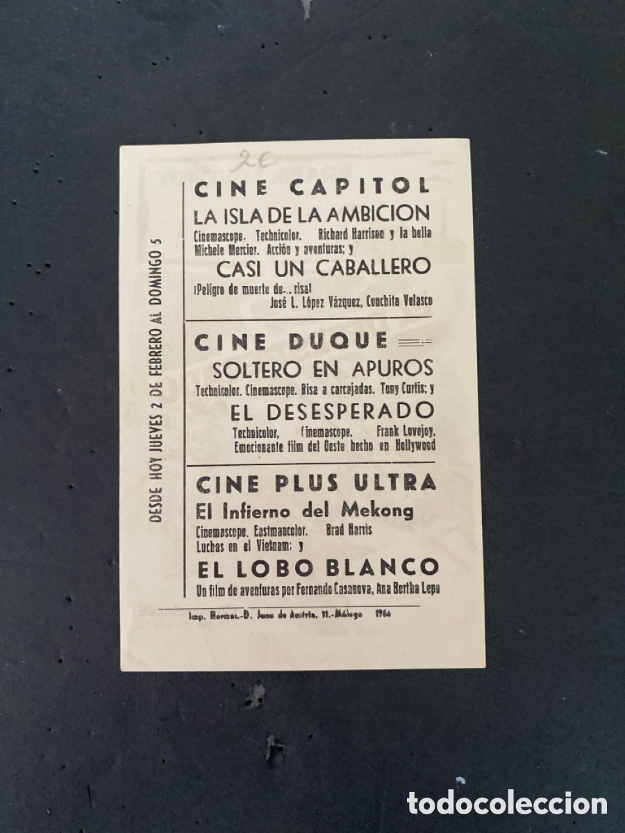 Coleccionismo de carteles: Programaci&oacute;n de Cine El Desesperado - Foto 2