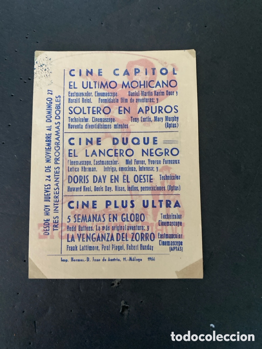 Coleccionismo de carteles: Programaci&oacute;n de Cine Doris day en el oeste - Foto 2