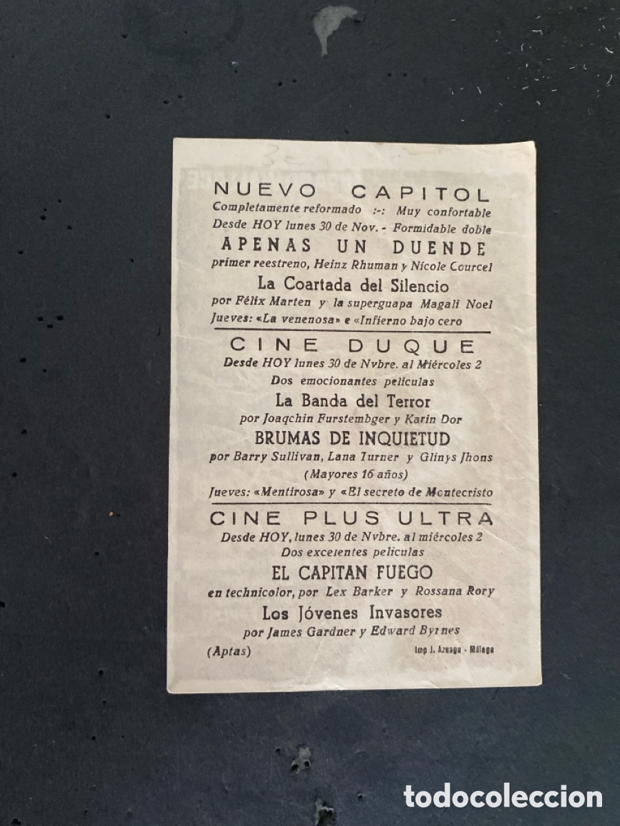 Coleccionismo de carteles: Programaci&oacute;n de Cine La banda del Terror - Foto 2