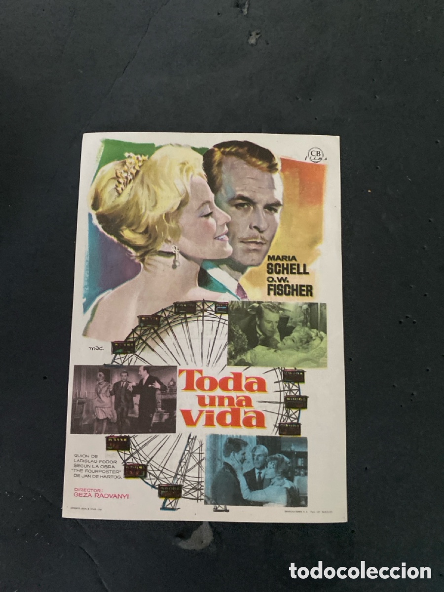 Coleccionismo de carteles: Programa de cine Toda una vida - Foto 1