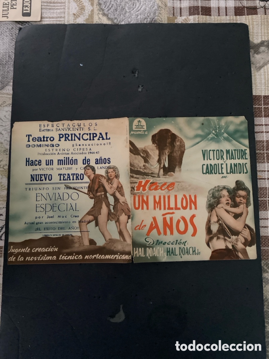 Coleccionismo de carteles: Programaci&oacute;n de Cine Hace un millon de a&ntilde;os - Foto 1