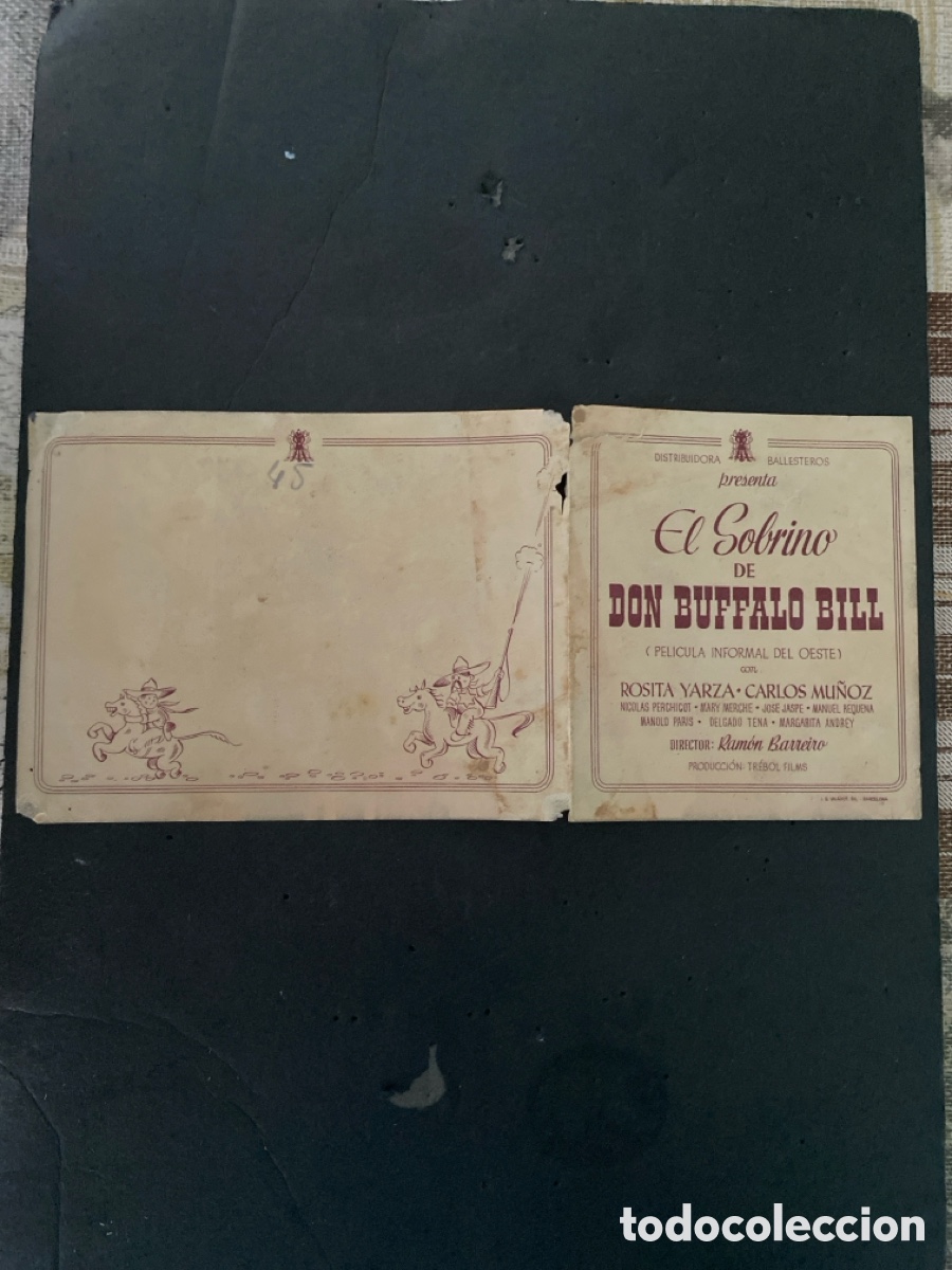 Coleccionismo de carteles: Programaci&oacute;n de Cine El sobrino de don b&uacute;falo bill - Foto 1