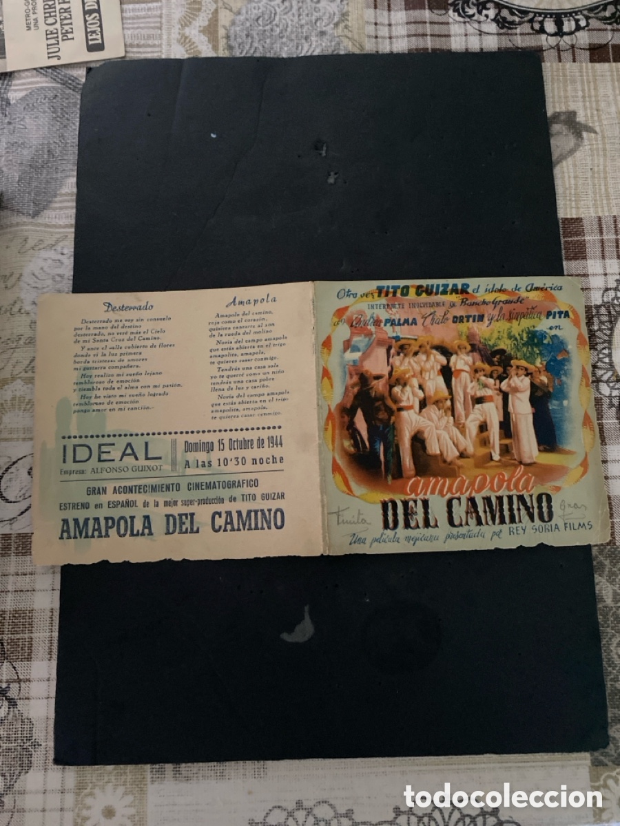 Coleccionismo de carteles: Programaci&oacute;n de Cine Amapola del camino - Foto 1