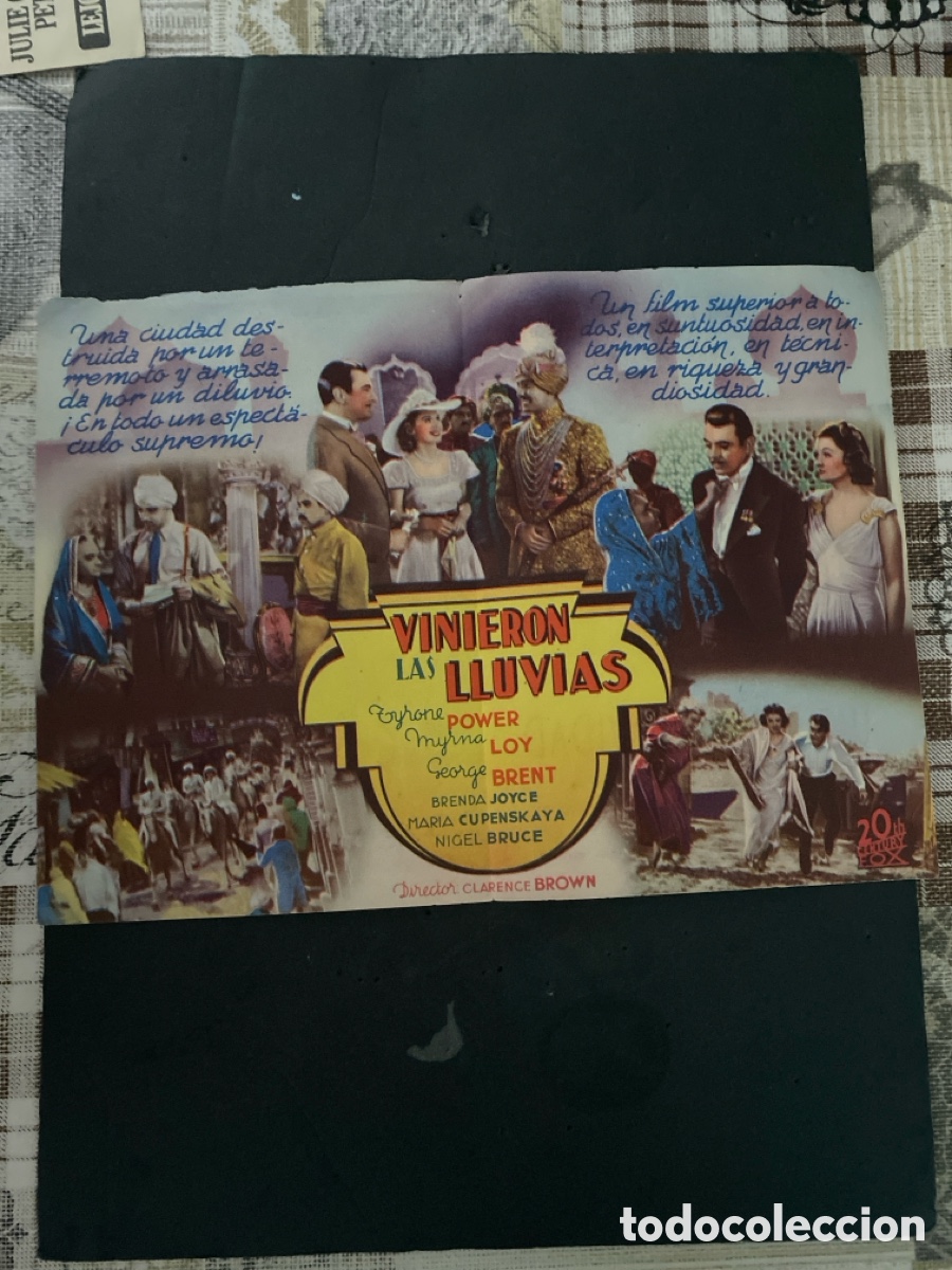 Coleccionismo de carteles: Programaci&oacute;n de Cine Vinieron las lluvias - Foto 2