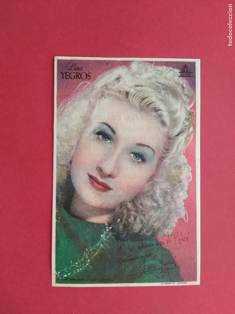 Sammeln von Plakaten: FOLLETO DE MANO PROGRAMA PROSPECTO DE CINE PELICULA ACTOR / ACTRIZ , LINA YEGROS