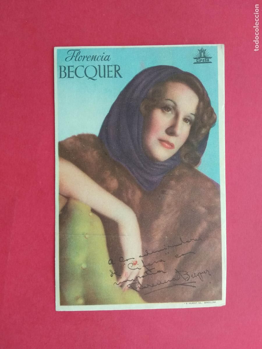Coleccionismo de carteles: FOLLETO DE MANO PROGRAMA PROSPECTO DE CINE PELICULA ACTOR / ACTRIZ , FLORENCIA BECQUER