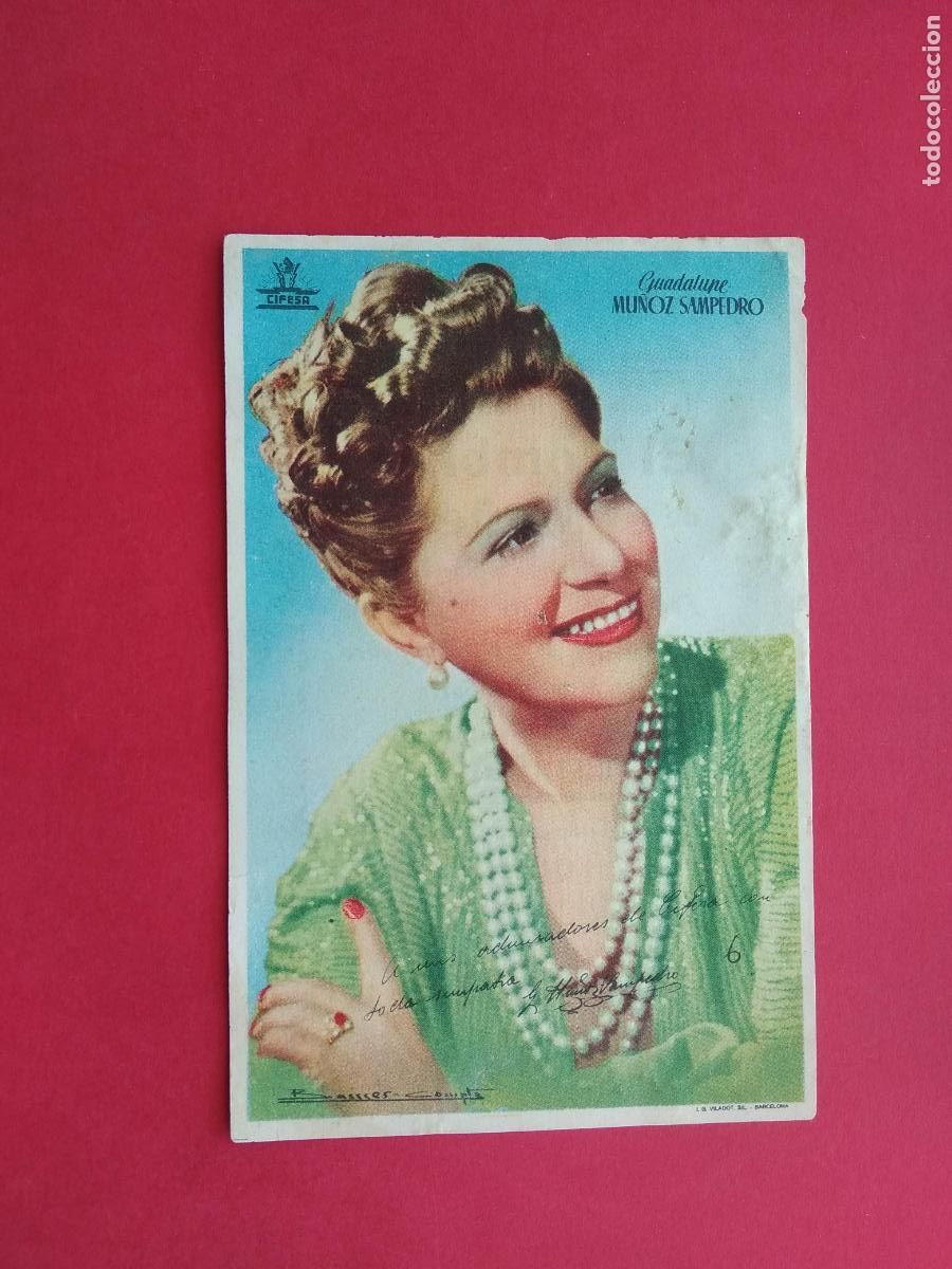 Sammeln von Plakaten: FOLLETO DE MANO PROGRAMA PROSPECTO DE CINE PELICULA ACTOR / ACTRIZ , GUADALUPE MU&Ntilde;OZ SAMPEDRO