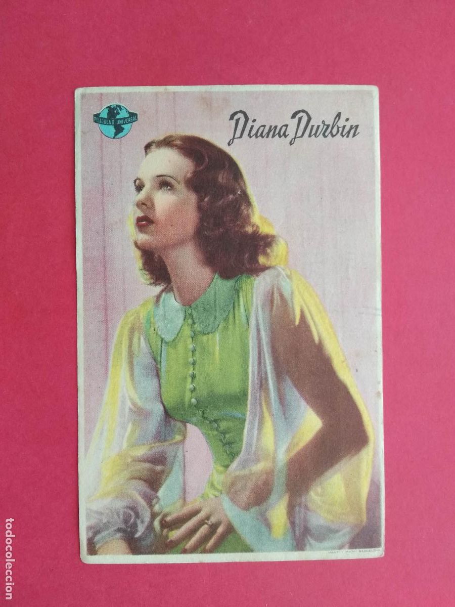 Poster collecting: FOLLETO DE MANO PROGRAMA PROSPECTO DE CINE PELICULA ACTOR / ACTRIZ , DIANA DURBIN