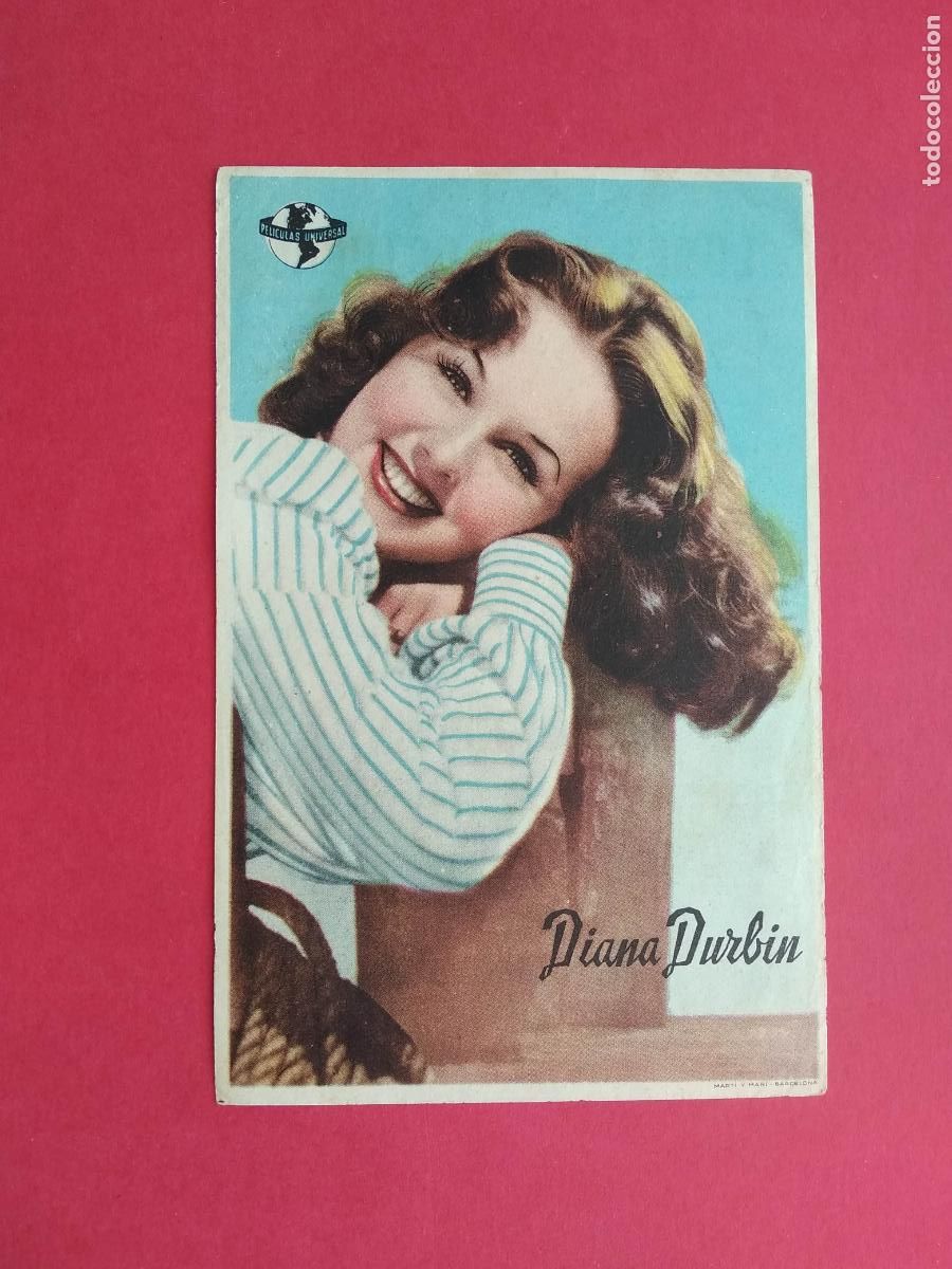 Poster collecting: FOLLETO DE MANO PROGRAMA PROSPECTO DE CINE PELICULA ACTOR / ACTRIZ , DIANA DURBIN