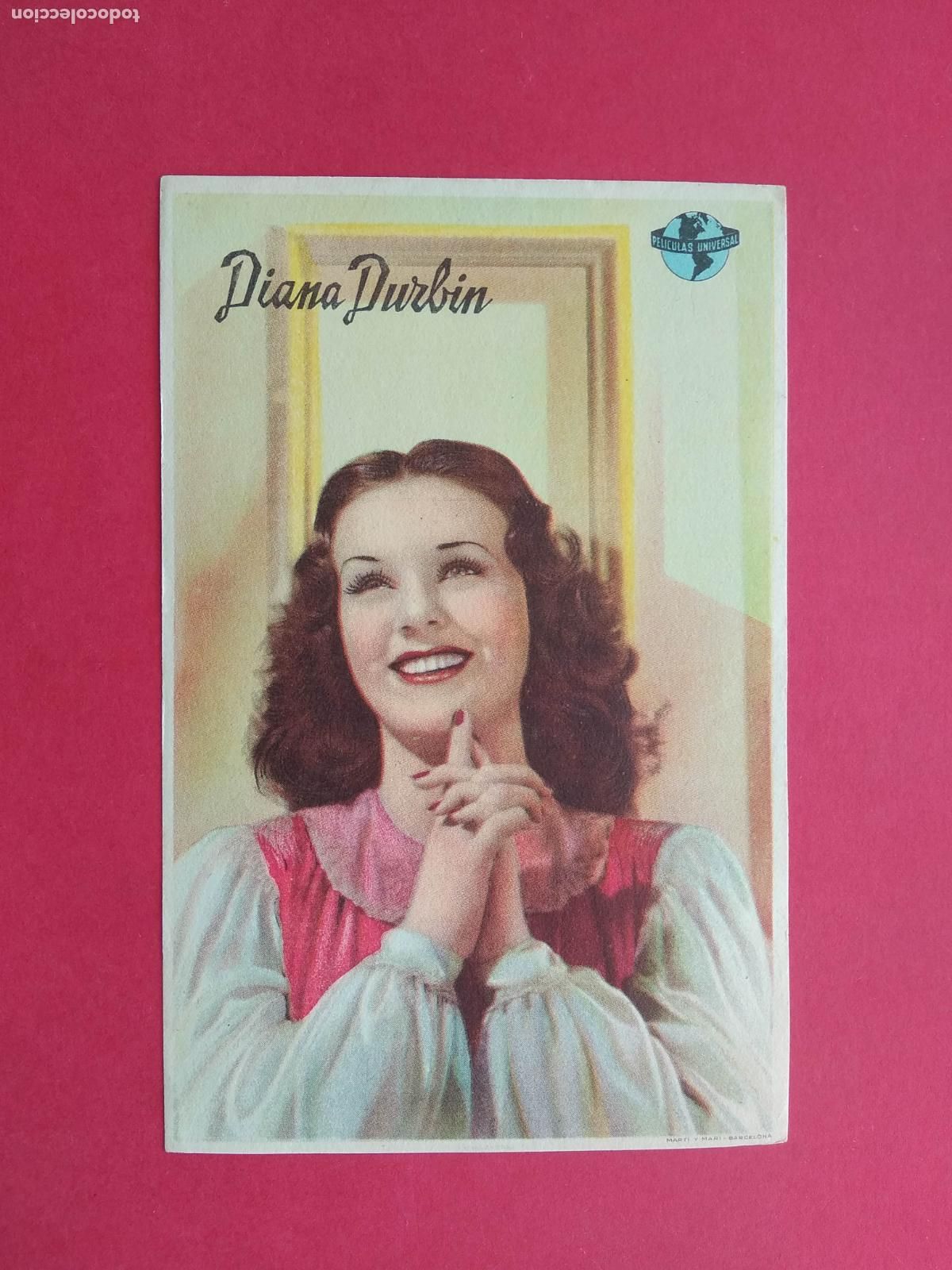 Poster collecting: FOLLETO DE MANO PROGRAMA PROSPECTO DE CINE PELICULA ACTOR / ACTRIZ , DIANA DURBIN