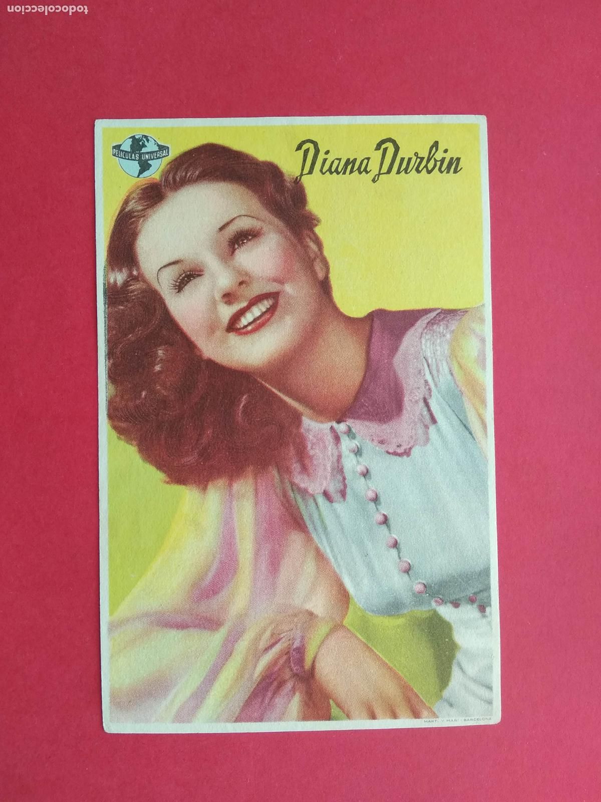 Poster collecting: FOLLETO DE MANO PROGRAMA PROSPECTO DE CINE PELICULA ACTOR / ACTRIZ , DIANA DURBIN