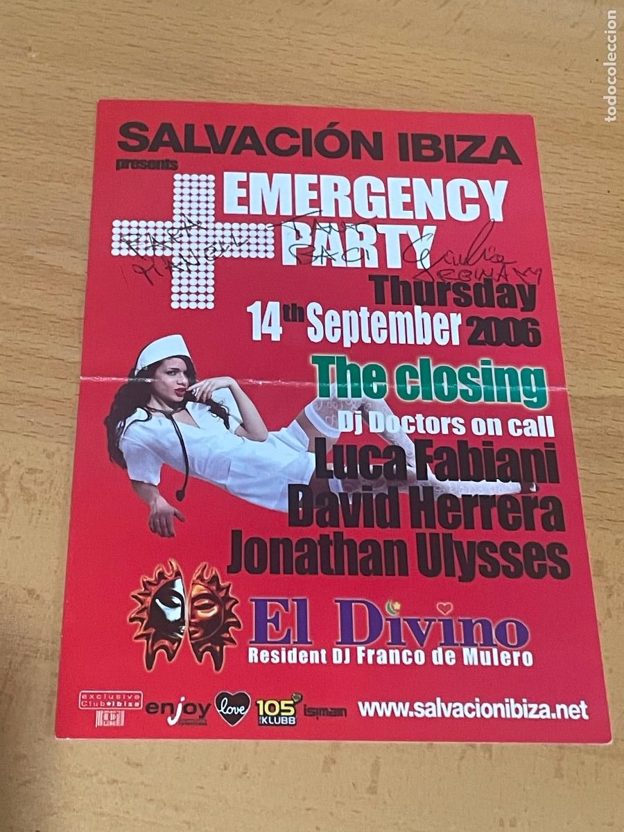 Poster collecting: FLYER 2006 - SALVACION IBIZA EMERGENCY PARTY
