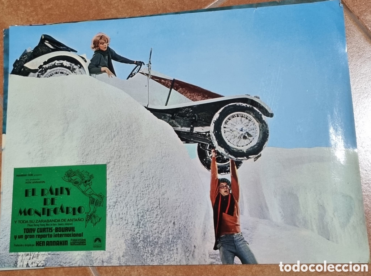 Collezionismo di affissi: 4 FOTOGRAMAS DE LA PELICULA &rdquo; EL RALLY DE MONTECARLO&rdquo;