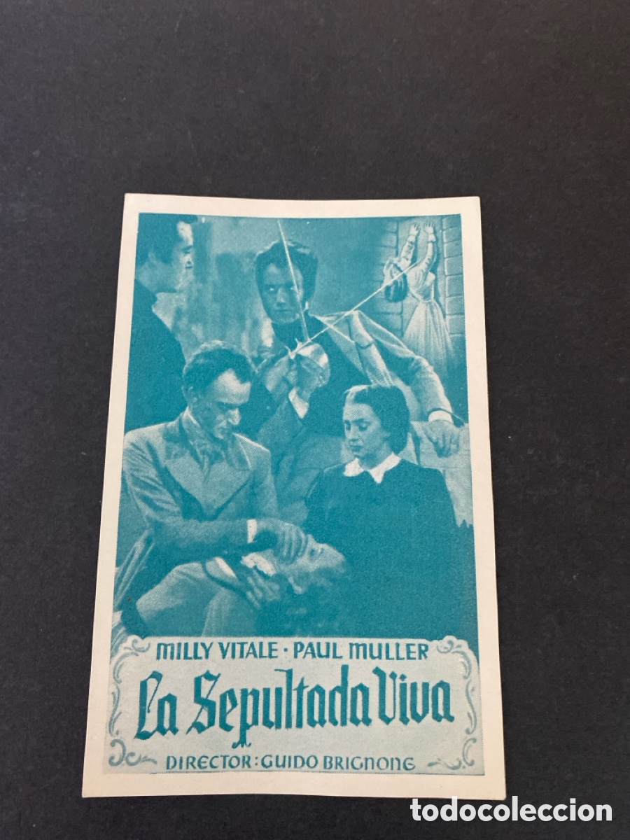 Coleccionismo de carteles: Programa de cine La Sepultada viva - Foto 1