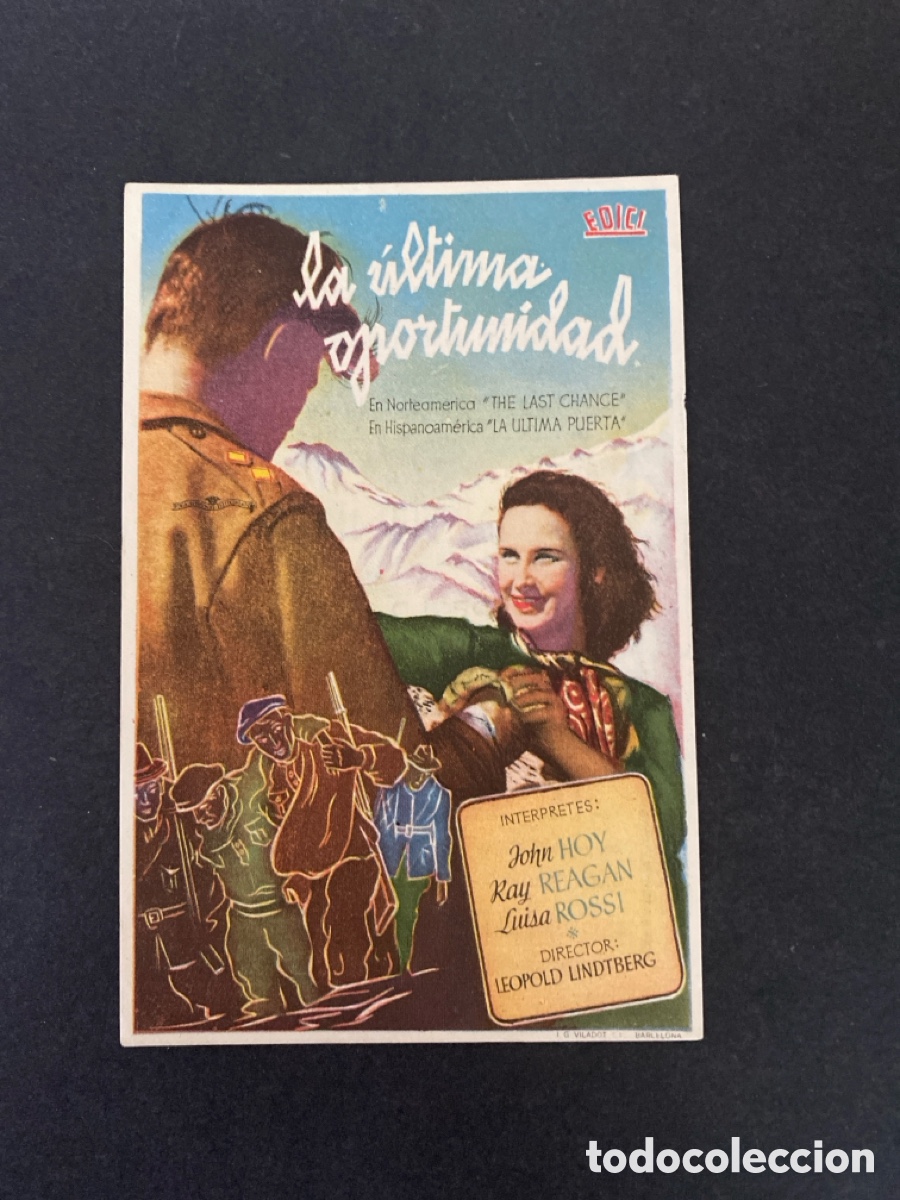 Coleccionismo de carteles: Programa de cine La &uacute;ltima oportunidad - Foto 1