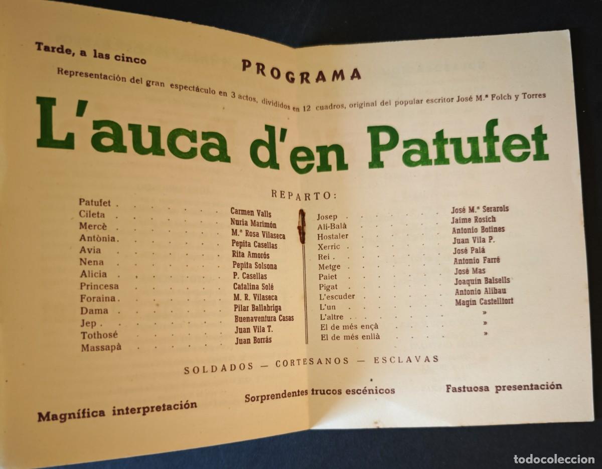 Coleccionismo de carteles: L AUCA DEN PATUFET - IGUALADA - Foto 2