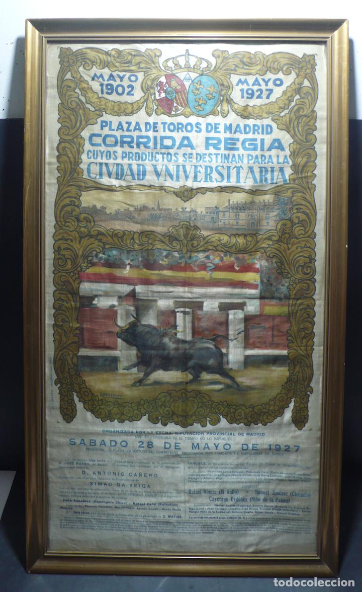 Coleccionismo de carteles: CARTEL DE TOROS EN SEDA - Foto 1