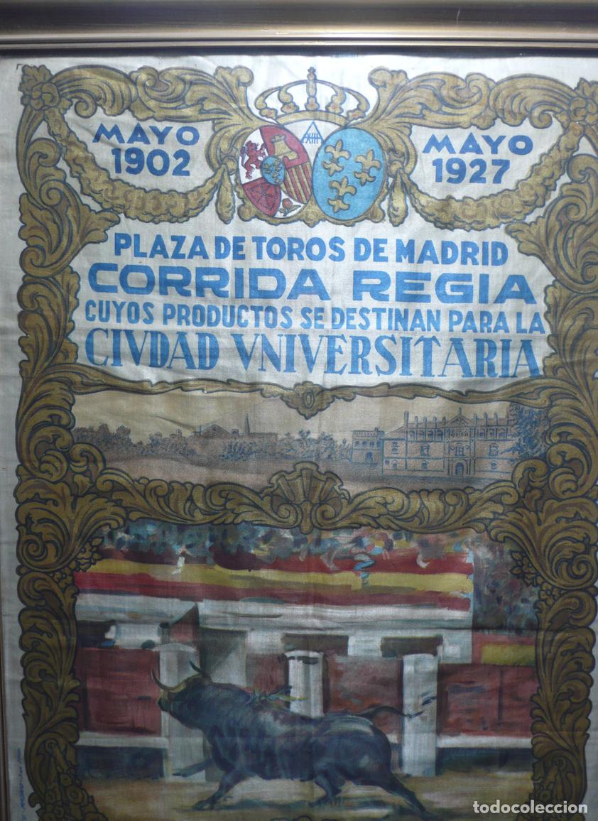 Coleccionismo de carteles: CARTEL DE TOROS EN SEDA - Foto 2