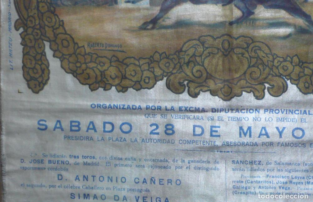 Coleccionismo de carteles: CARTEL DE TOROS EN SEDA - Foto 4