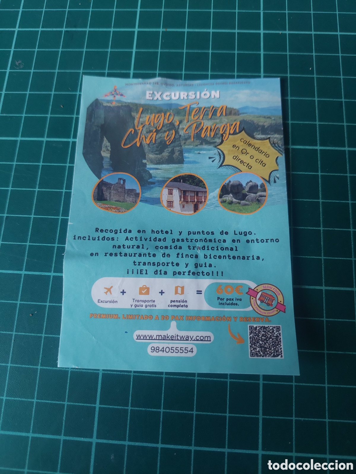Coleccionismo de carteles: Lugo excursi&oacute;n terra cha y parga Galicia - Foto 1