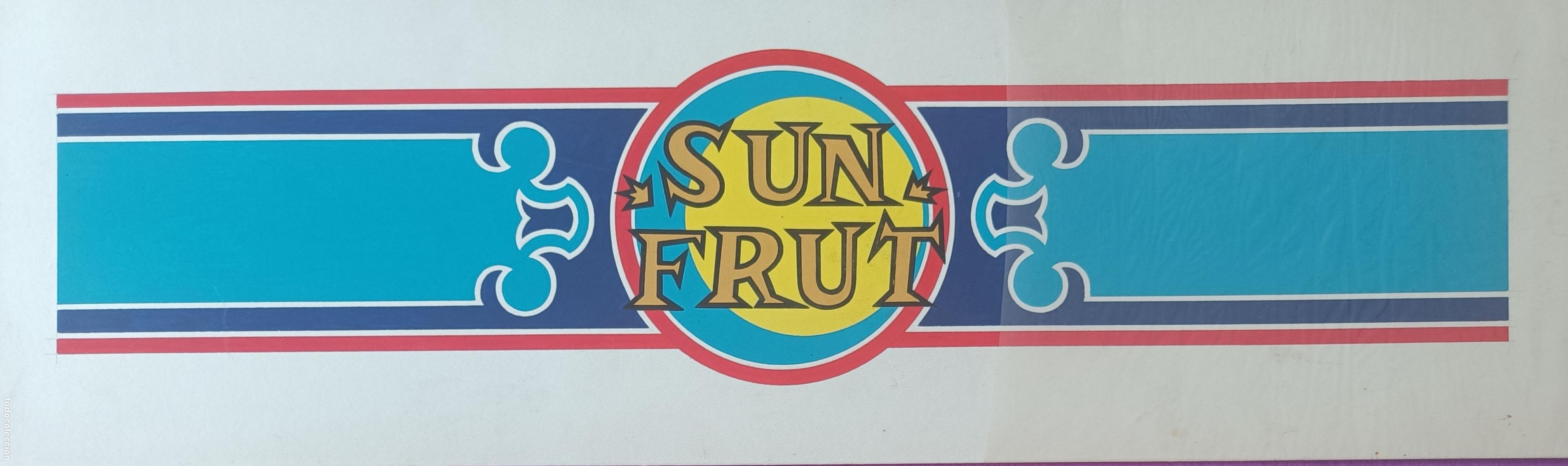 Coleccionismo de carteles: CARTELITO ETIQUETA PINTADA A MANO PINTURA NARANJAS SUN FRUT E210