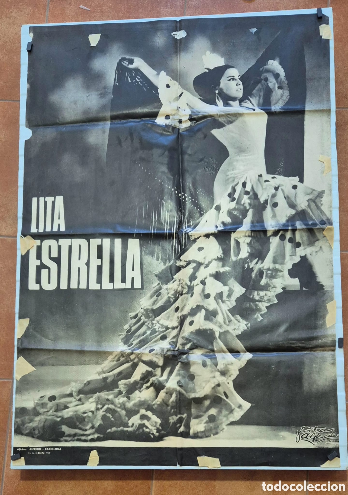 Sammeln von Plakaten: RARO POSTER DE LA BAILAORA LITA ESTRELLA.A&Ntilde;O 1968