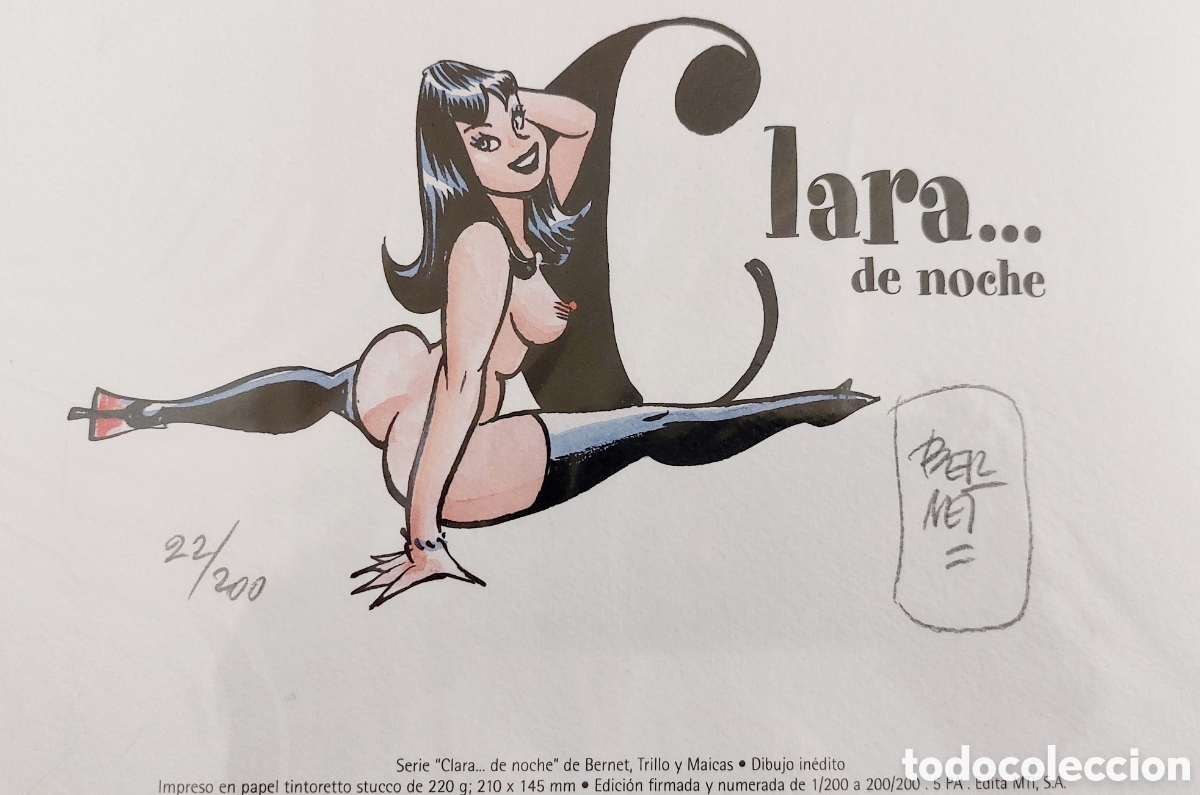 Coleccionismo de carteles: L&aacute;mina de Bernet &rdquo;Clara de noche &rdquo; - Foto 2