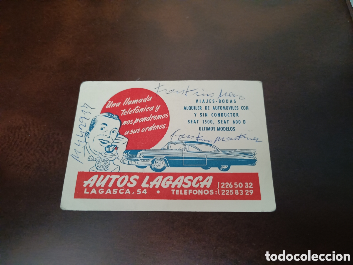 Coleccionismo de carteles: PUBLICIDAD AUTOS LAGASCA 54 - Foto 1