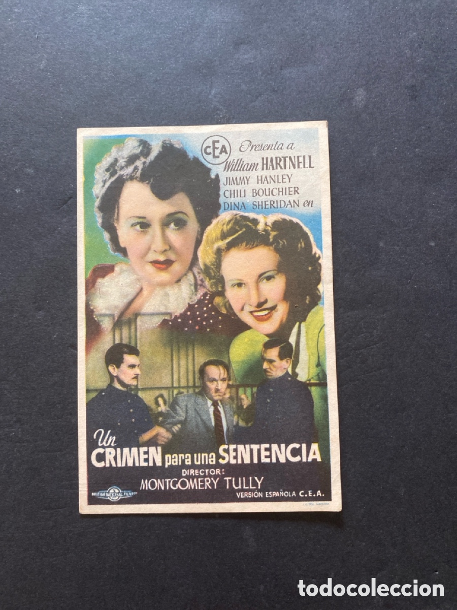 Sammeln von Plakaten: Programaci&oacute;n de cine Un crimen para una sentencia