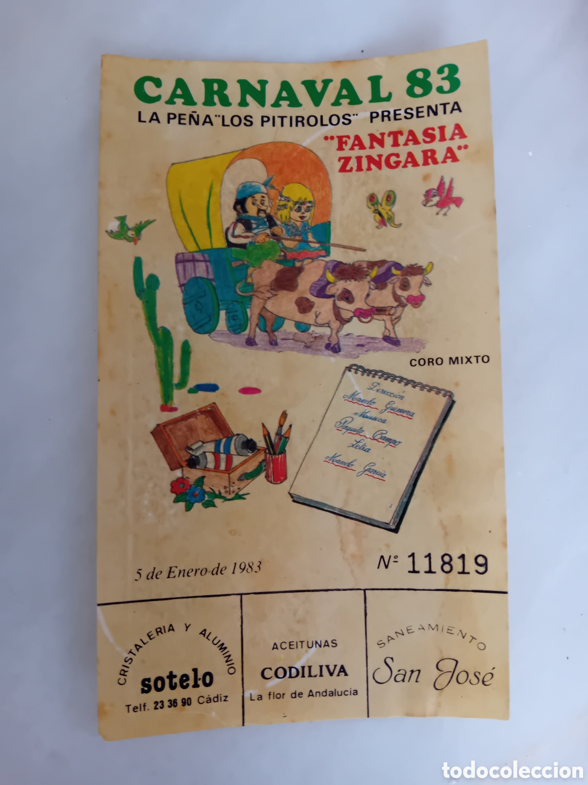 Collezionismo di affissi: carnaval 83 pe&ntilde;a fantasia zingara