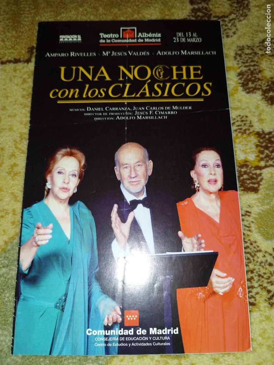 Coleccionismo de carteles: Una noche con los cl&aacute;sicos Amparo Rivelles - Foto 1