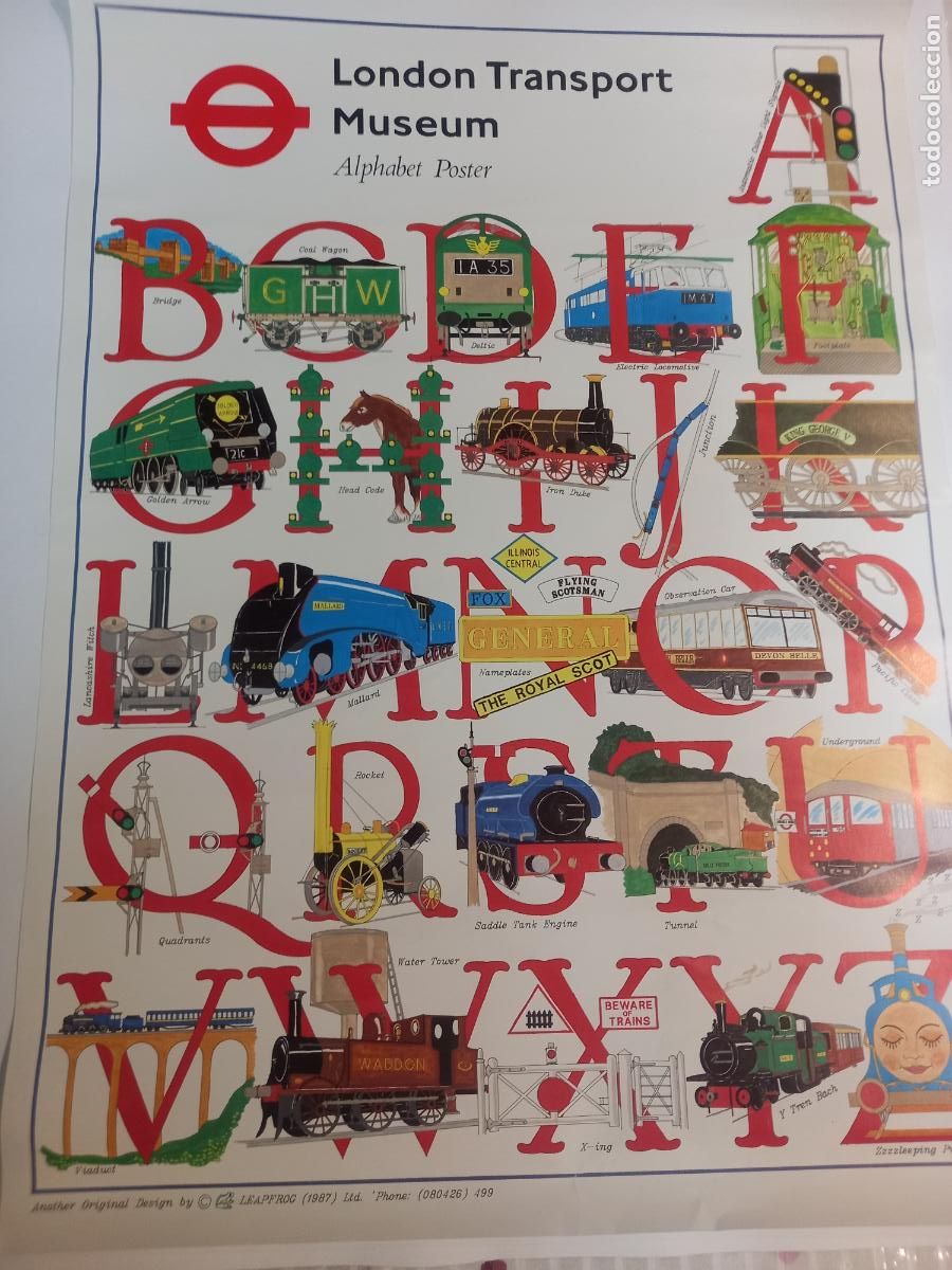 Coleccionismo de carteles: London Transport Museum. Alphabet Poster. August, 1991.