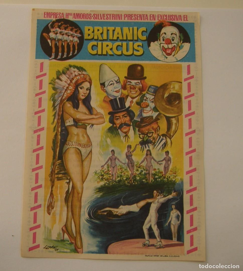 Coleccionismo de carteles: PROGRAMA BRITANIC CIRCUS 1969 - Foto 1
