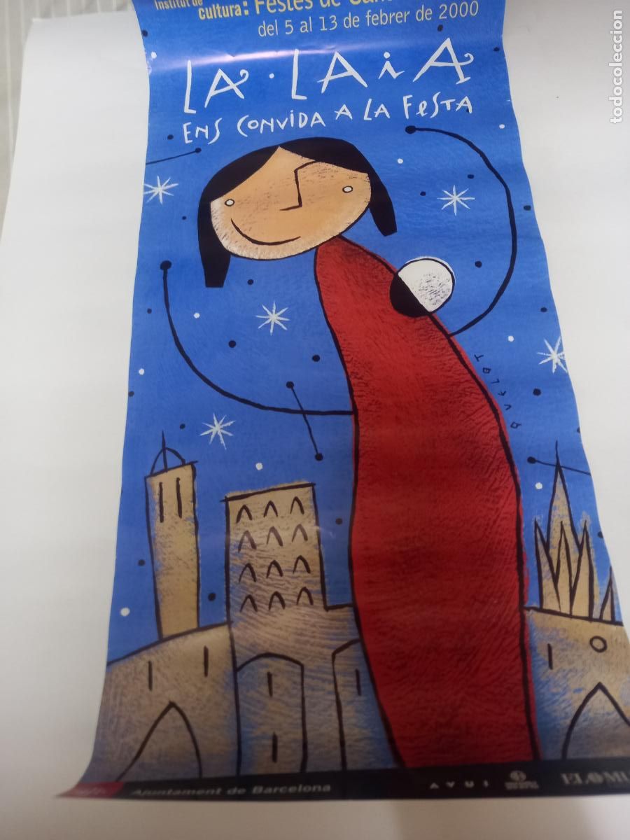 Collectionnisme d'affiches: La Laia ens convida a la festa. Ajuntament de Barcelona, 2000.